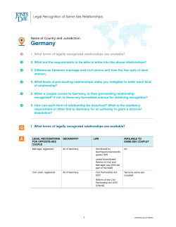 Legal Recognition of Same-Sex Relationships