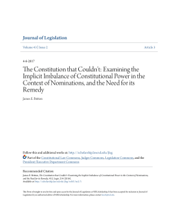 The Constitution that Couldnâ•Žt: Examining the Implicit Imbalance
