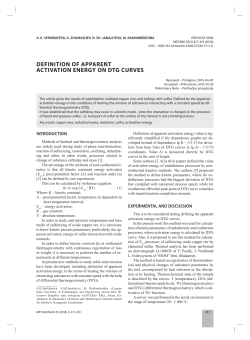 definition of apparent activation energy on dtg curves