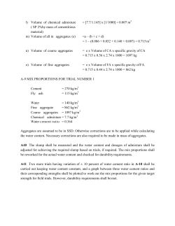 l) Volume of chemical admixture = [7.7/1.145] x [1/1000] = 0.007 m