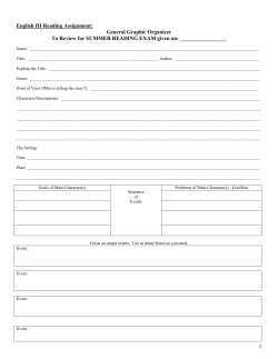 1 English III Reading Assignment: General Graphic Organizer To