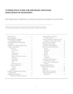 author style guide for the rocky mountain association of geologists1
