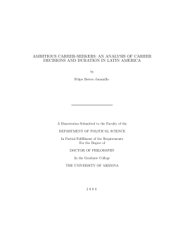 AMBITIOUS CAREER-SEEKERS: AN ANALYSIS OF CAREER