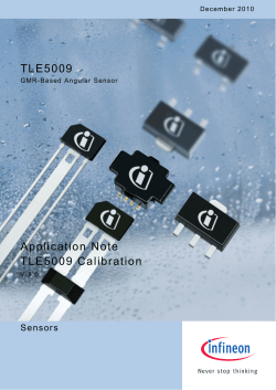 Application Note TLE5009 Calibration TLE5009
