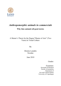 Anthropomorphic animals in commercials