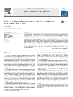 Impact of weather conditions on tourism demand in