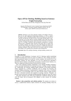 Open API for Ontology Building based on Sentence Triplet