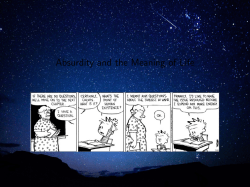 Absurdity and the Meaning of Life