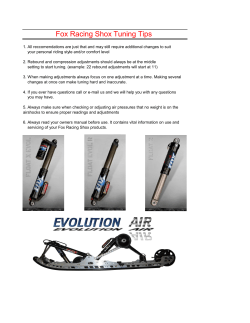 Fox Racing Shox Tuning Tips