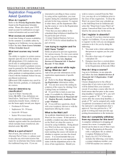 Registration Frequently Asked Questions