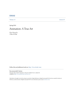 Animation: A True Art - DigitalCommons@COD