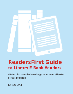 ReadersFirst Guide to Library E
