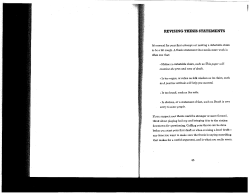 REVISING THESIS STATEMENTS