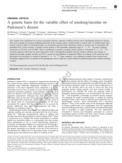 A genetic basis for the variable effect of smoking/nicotine on
