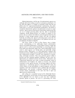 agencies, polarization, and the states