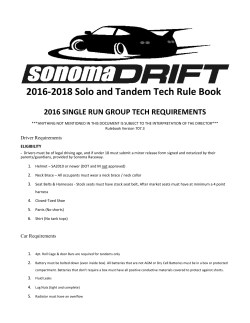 2016 Rule Book - Sonoma Raceway