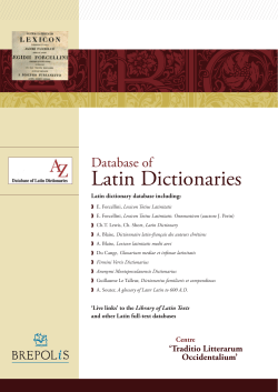 Database of Latin Dictionaries
