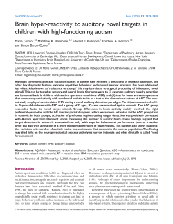 Brain hyper-reactivity to auditory novel targets in children with high