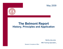 The Belmont Report