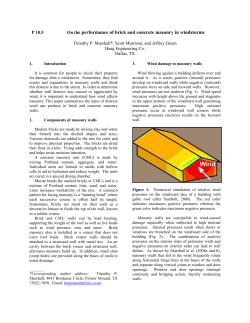 On the performance of brick and concrete masonry in windstorms