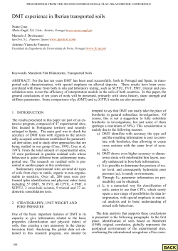 DMT experience in Iberian transported soils