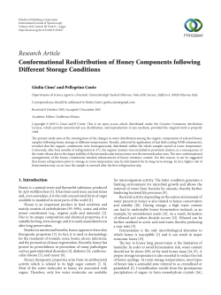 Conformational Redistribution of Honey Components following