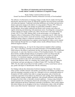 The Effects of Urbanization and Social Orientation: Locally Salient