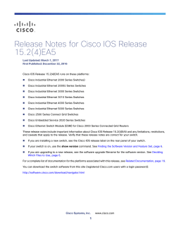 Release Notes for Cisco IOS Release 15.2(4)EA5
