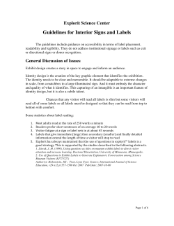 Guidelines for Interior Signs and Labels