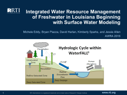 Integrated Water Resource Management of Freshwater in Louisiana
