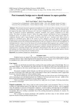 Post traumatic benign nerve sheath tumour in supra