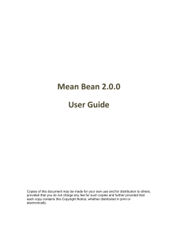Mean Bean 2.0.0 User Guide