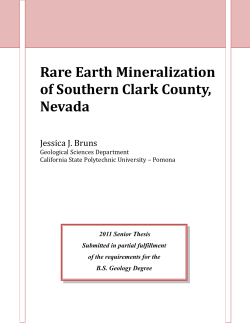 Rare Earth Mineralization of Southern Clark