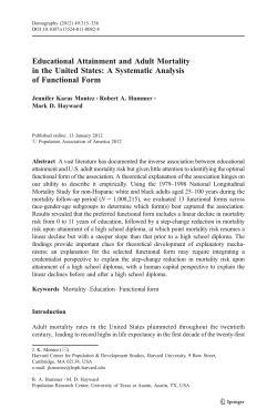 Educational Attainment and Adult Mortality in the United States: A