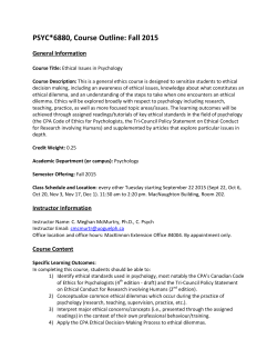 PSYC*6880 - University of Guelph