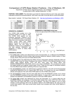 Comparison of GPS Base Station Positions