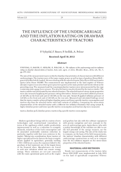 the influence of the undercarriage and tire inflation rating on