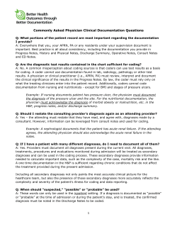 Commonly Asked Physician Clinical Documentation Questions
