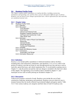 Roadway Costs - Victoria Transport Policy Institute