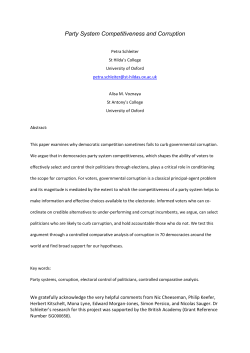 Party System Competitiveness and Corruption
