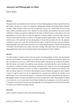 Ancestors and Photography in China