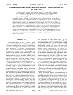 Geometric and electronic structure of vanadium pentoxide - FHI