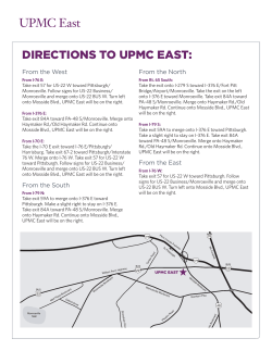 Directions to UPMc east