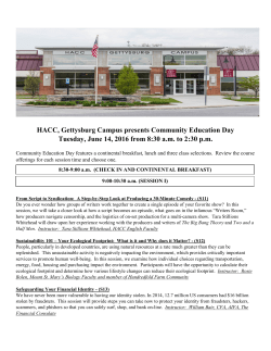 HACC, Gettysburg Campus presents Community Education Day