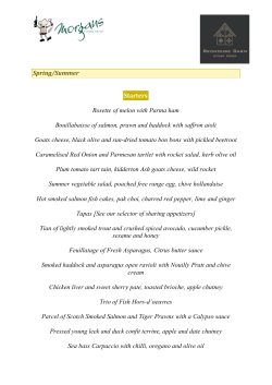 Spring/Summer Starters Rosette of melon with Parma ham