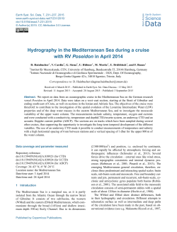 Hydrography in the Mediterranean Sea during a cruise with RV