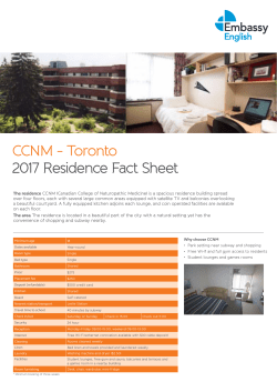 CCNM residence - Embassy English