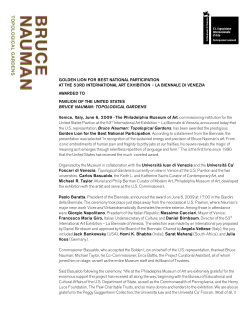 golden lion for best national participation at the 53rd international art