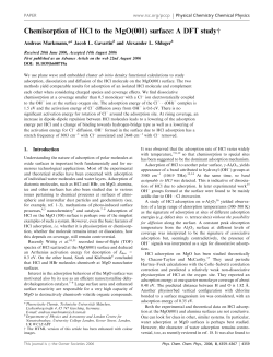 Chemisorption of HCl to the MgO(001) surface: A DFT studyw