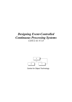 Designing Event-Controlled Continuous Processing Systems COT/2